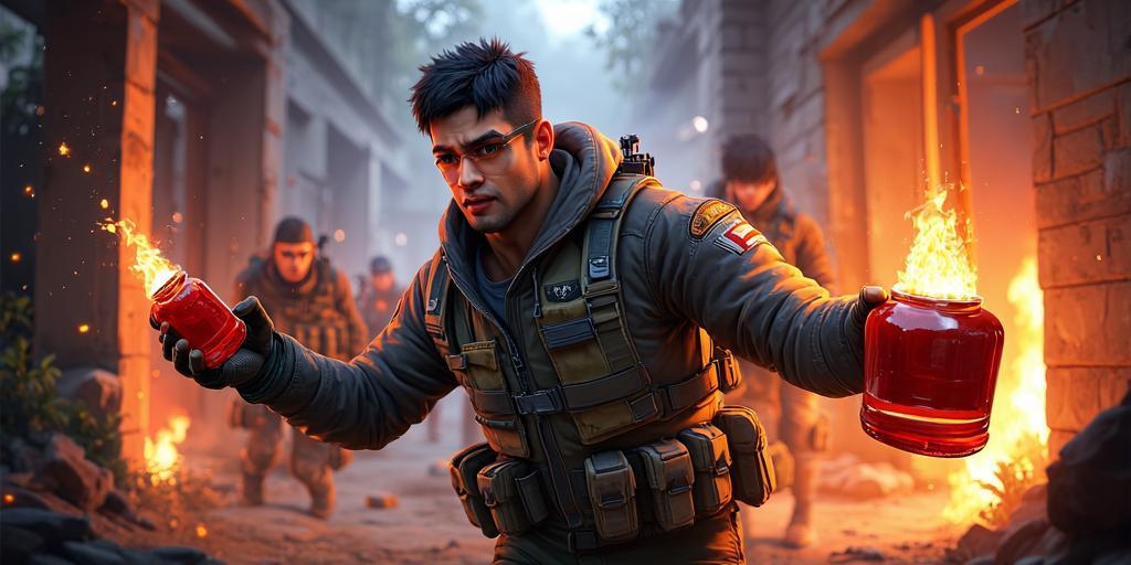 和平精英燃烧瓶破门技巧，轻松攻楼，制霸战场！燃烧瓶破门攻楼技巧，和平精英制胜关键！  第1张